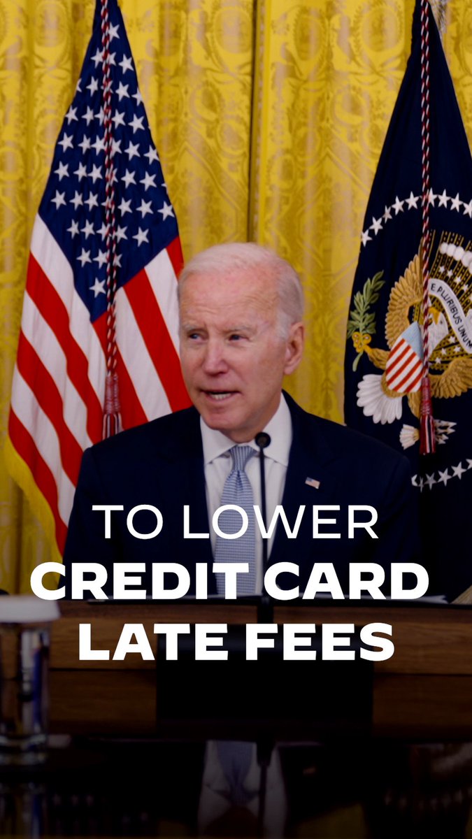 The Biden-Harris Administration is proposing to cut credit card late fees by up to 75% – keeping more money in Americans’ pockets.