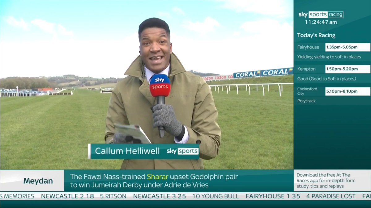 What a whirlwind! Can’t begin to express my gratitude to everyone at Sky Sports Racing and At The Races for giving me the opportunity to report from Chepstow Racecourse yesterday! It’s a dream come true!