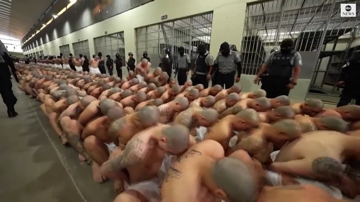GANG CRACKDOWN: El Salvador's government moved thousands of suspected gang members to a newly opened 'mega prison'', the latest step in a controversial crackdown on crime that has caused the nation's prison population to soar.