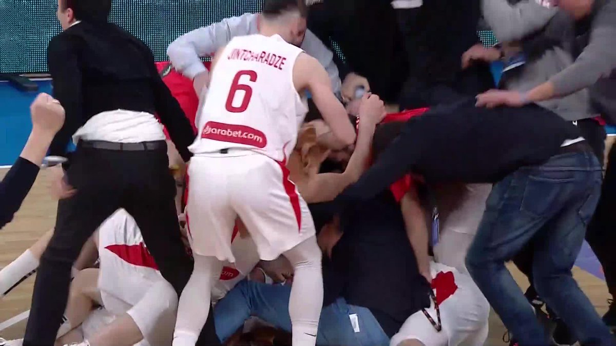 GOODNIGHT TBILISI! 🇬🇪 GEORGIA ARE HEADING TO THE WORLD CUP FOR THE FIRST TIME IN HISTORY! #FIBAWC x #WinForGeorgia