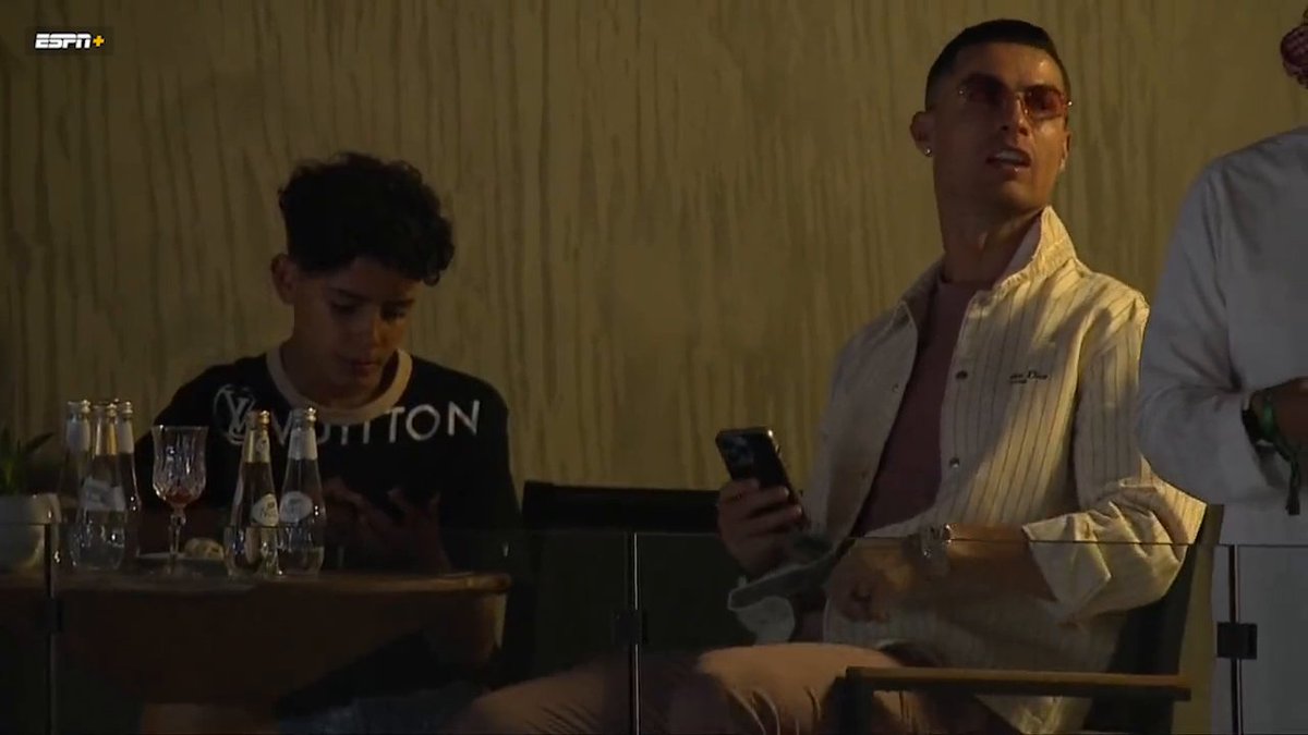 Cristiano Ronaldo is at the Jake Paul vs. Tommy Fury fight in Saudi Arabia 👀 Watch now on ESPN+ PPV 🍿