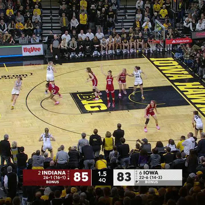 CAITLIN CLARK BUZZER-BEATER 🚨 No. 6 Iowa takes down No. 2 Indiana!