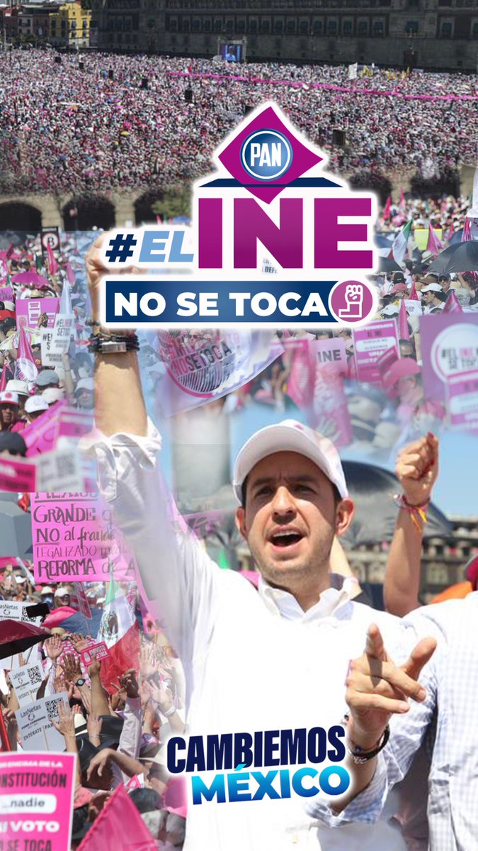 ¡México está despertando! En el zócalo capitalino, miles y miles de mexicanos salimos a exigir que #ElINENoSeToca y que no permitiremos que destruyan nuestra democracia. En el 2024, corregiremos el rumbo del país. #MiVotoNoSeToca