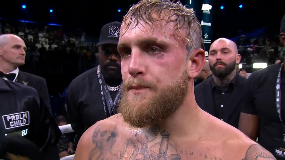Gracious in victory, humble in defeat ๐ค Jake Paul wants to run it back with Tommy Fury ๐ฅ #PaulFury