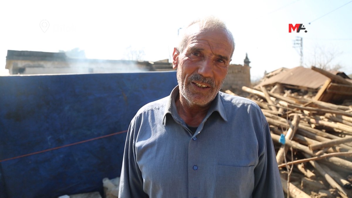 Yaşadığı kırsal mahallede herkese çadır verilmesine rağmen çadıra erişemeyen tek aile olan Suriyeli Muhammed Halid ve eşi, “Hiç merhamet kalmadı mı?” diye sordu