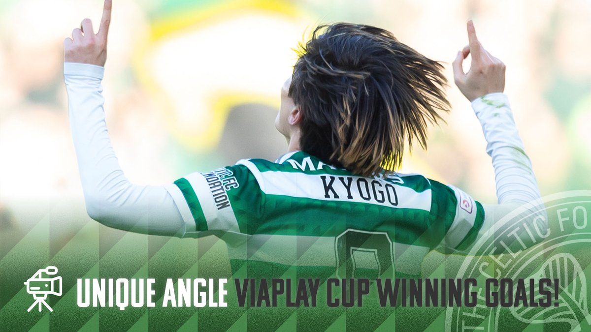 🚨 𝗨𝗻𝗶𝗾𝘂𝗲 𝗔𝗻𝗴𝗹𝗲 𝗧𝗶𝗺𝗲! A Kyogo Furuhashi 古橋 亨梧 double at Hampden again in the #ViaplayCup Final as the Bhoys kept the trophy in Paradise! 🇯🇵🏆 #CELRAN | Celtic Football Club | #COYBIG🍀