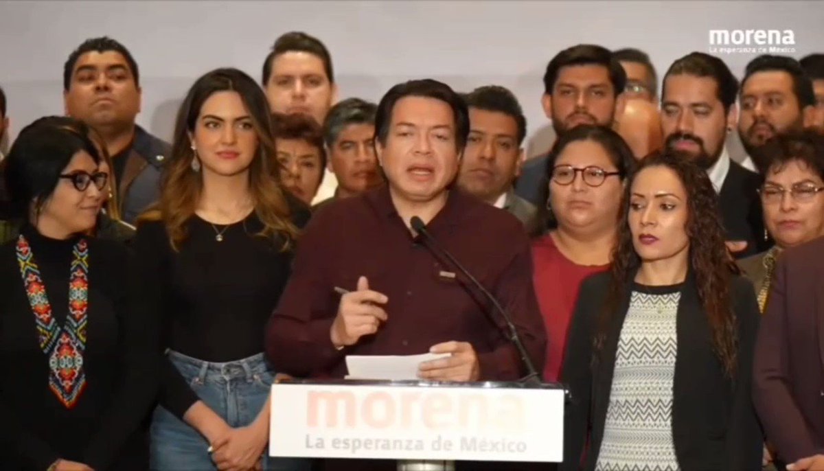 .Morena acudirá hoy a las 4pm al INE, para formalizar la solicitud de quitar el registro a Acción Nacional que consideran como “grupo criminal”por el caso de García Luna, recién juzgado en Estados Unidos