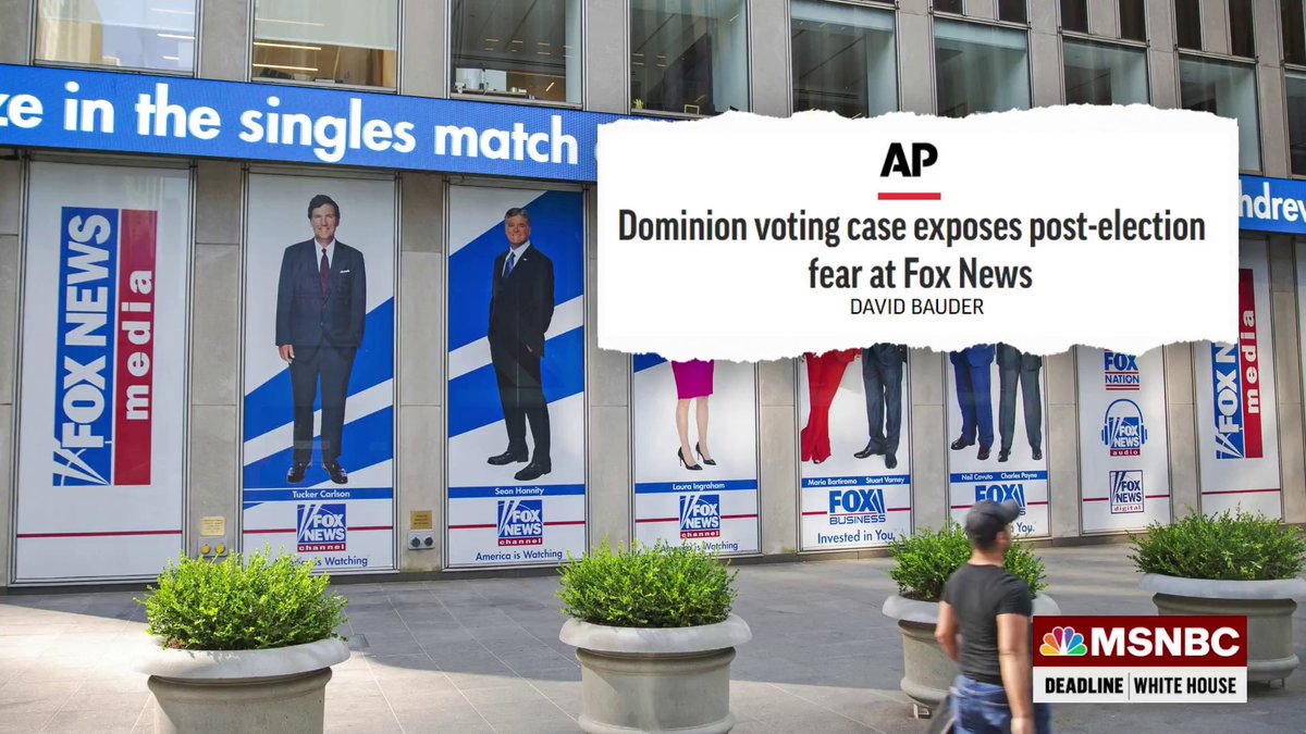 "That $1.6 billion lawsuit by Dominion Voting Systems may very well be a landmark legal moment in America. It may also be the emergency brake on willful dishonesty in right-wing cable news" - Nicolle Wallace