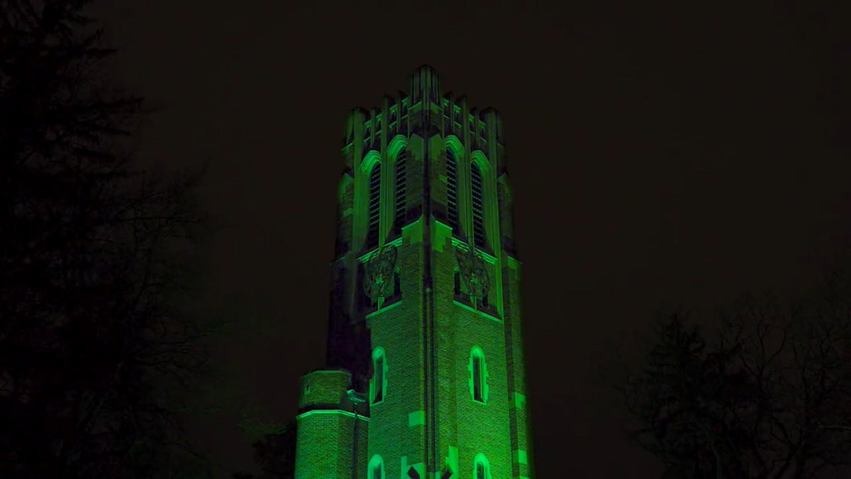 As a remembrance of our students, Beaumont Tower was illuminated in green tonight after a moment of silence.
