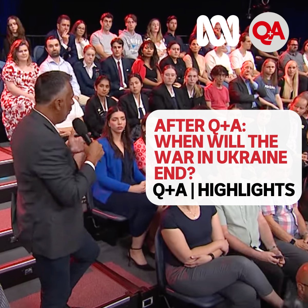 After the #QandA broadcast finished, Stan Grant discusses compromise from both sides over the war in Ukraine with the studio audience. Watch the full segment on YouTube.