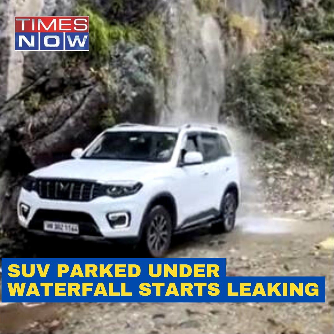 Mahindra Scorpio Parked Under Waterfall Starts Leaking Through Sunroof, Digital Creator Shares Video. #TNShorts