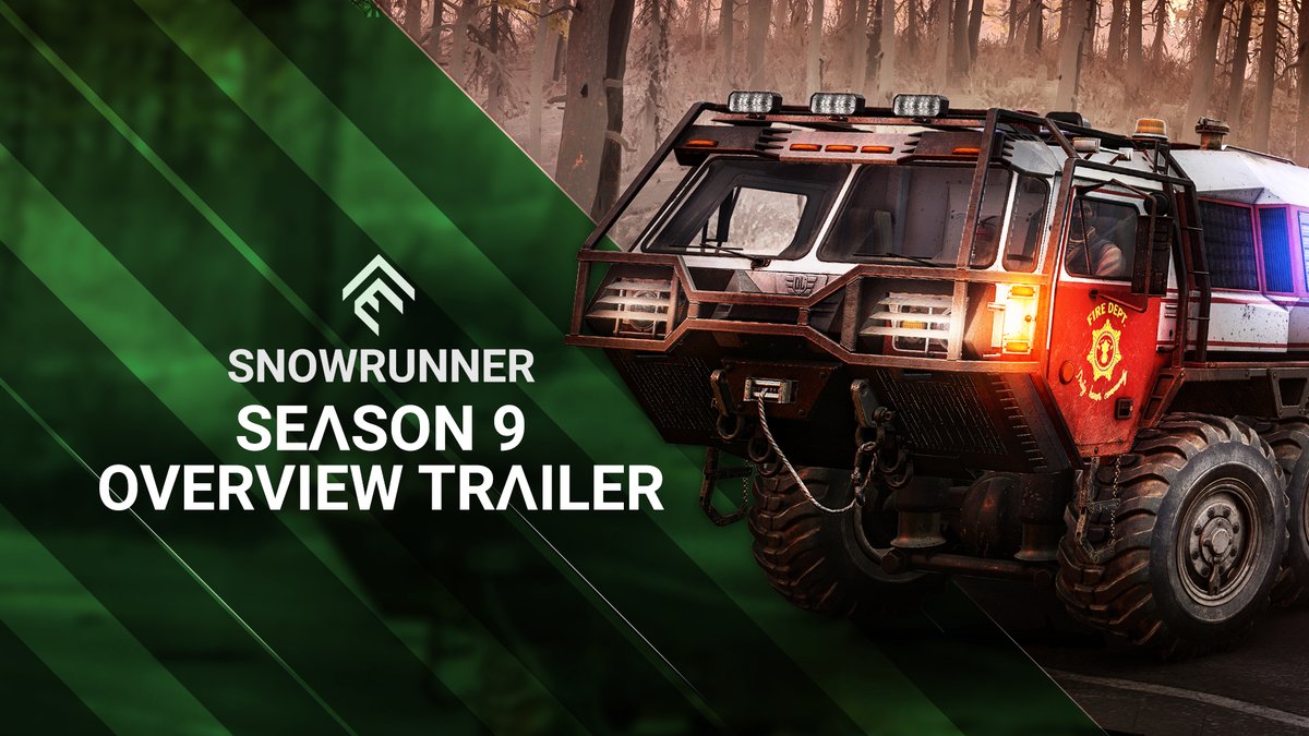 🚒SnowRunner heads to Canada for its Season 9: Renew & Rebuild, now available on PC & consoles for all Year 3 Pass owners! Take the wheel of two new vehicles and bring life back to a land ravaged by wildfires! Get SnowRunner & the Year 3 Pass now: