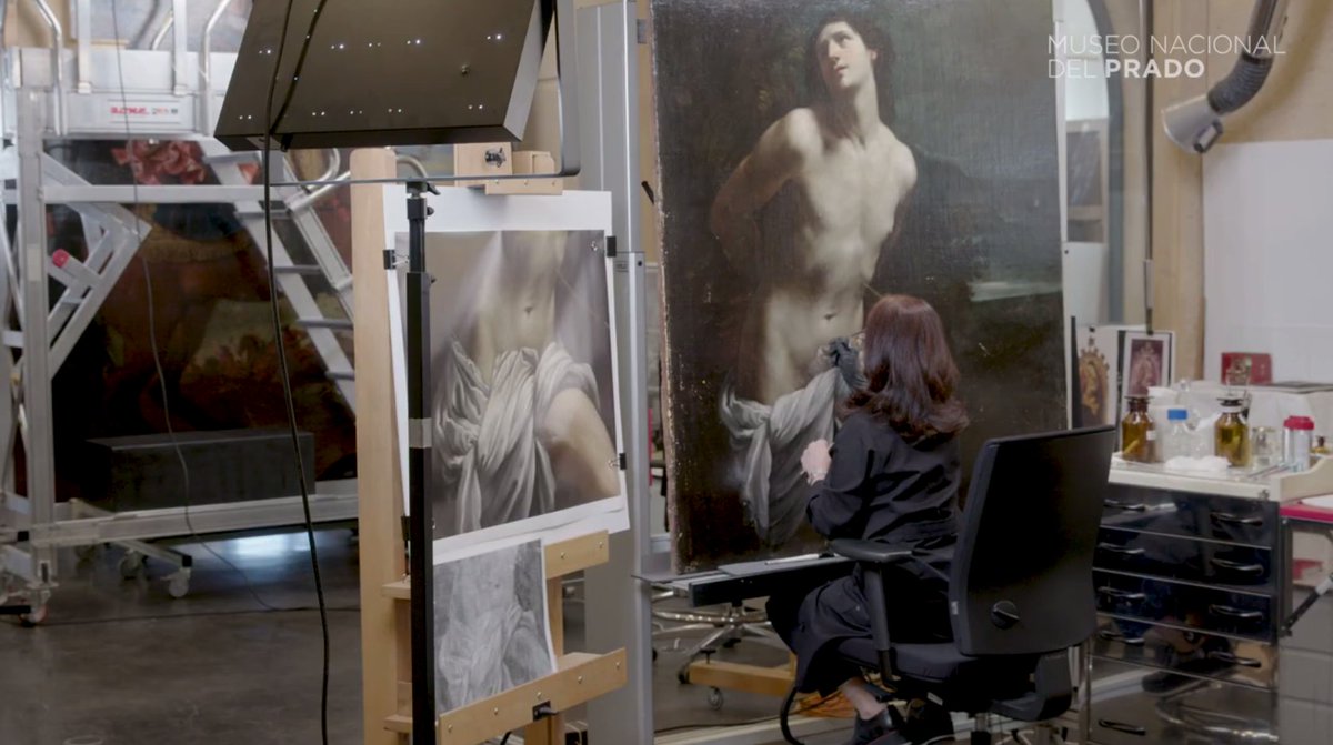 El Museo del Prado recupera la belleza del "San Sebastián" de Guido Reni, después de un proceso de restauración que ha eliminado el repinte que cubría parte de su cuerpo