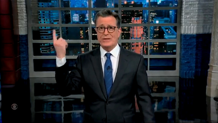 Steve Colbert (Stephen Colbert) attacks the Dept. of Energy for its investigation finding Covid likely came from the Wuhan Institute of Virology: "Stay in your lane"