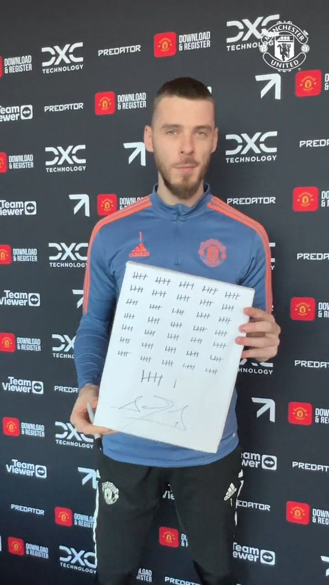 One, two, three, four... ...179, 180, 181. Made official by David de Gea ✍️ #MUFC || #DaveSaves