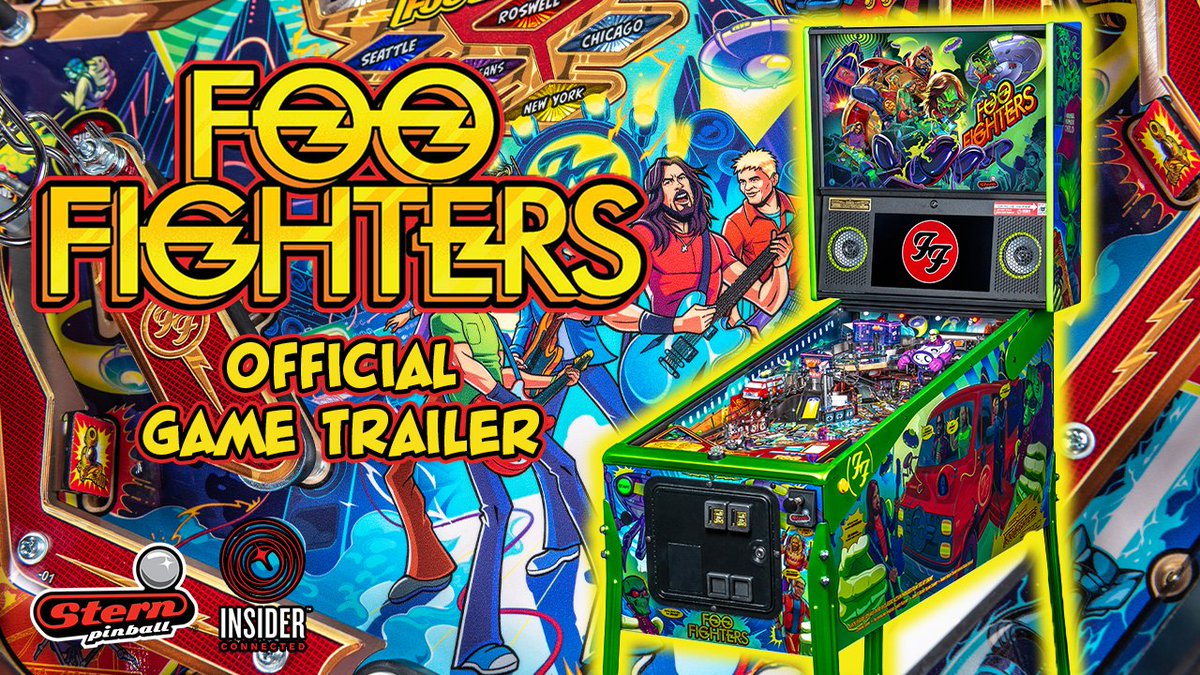 Stern Pinball, Inc. unleashes a new line of pinball machines celebrating and created in cooperation with Rock and Roll Hall of Fame class of 2021 inductees @FooFighters. The Foo Fighters pinball machines are available in Pro, Premium, and Limited Edition (LE) models.
