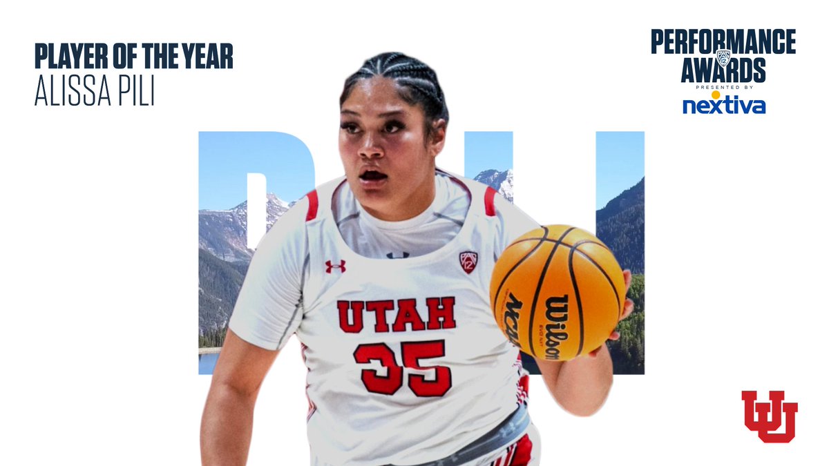 #Pac12WBB Player of the Year, presented by Nextiva: Alissa Pili 🙌 Full release ➡️ #GoUtes | Utah Women’s Basketball