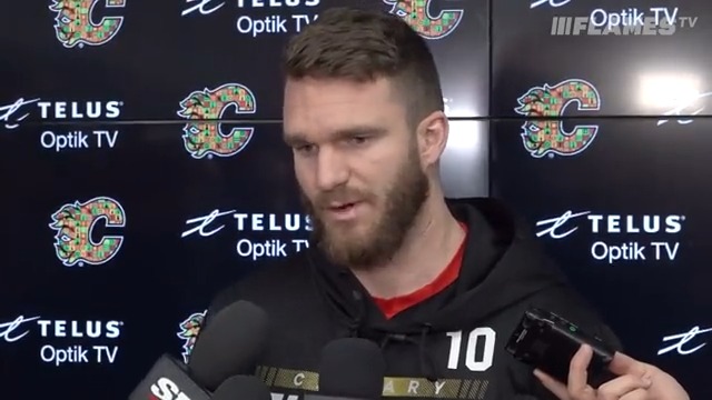 "We know it's going to be a tight game." Jonathan Huberdeau looks ahead to facing Boston tonight at the 'Dome.