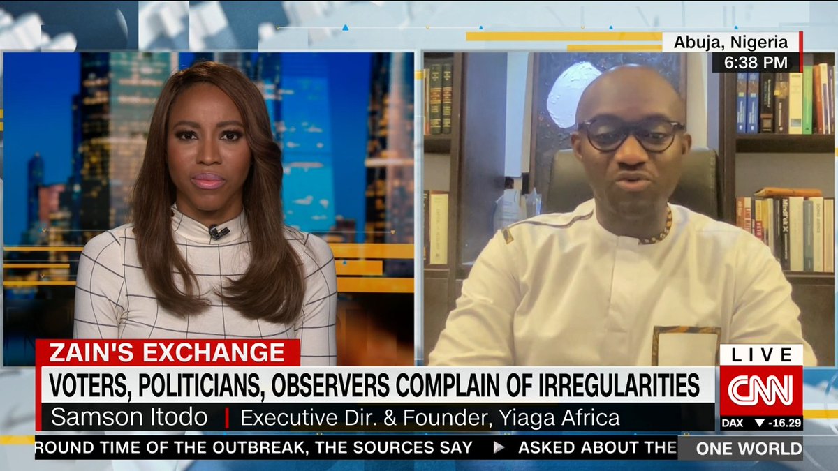 "There is a serious cause for concern. This is one election where #Nigerians had high expectations." Samson Itodo Executive Dir. & Founder Yiaga Africa details the logistical and technical issues surrounding the #Nigeria presidential election. One World CNN | #NigerianElections2023