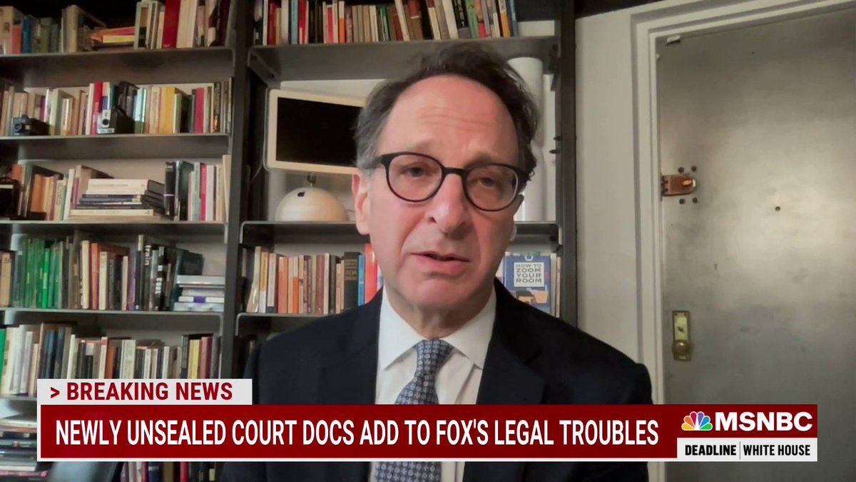 "If you're people who were attacked on January 6th, if you are election workers who were threatened, you have to be reading this saying you're goal of money... it caused me damages... This is not gonna end with just Dominion bringing these suits"- Andrew Weissmann (weissmann11 on Threads/Insta)🌻 w/ Nicolle Wallace