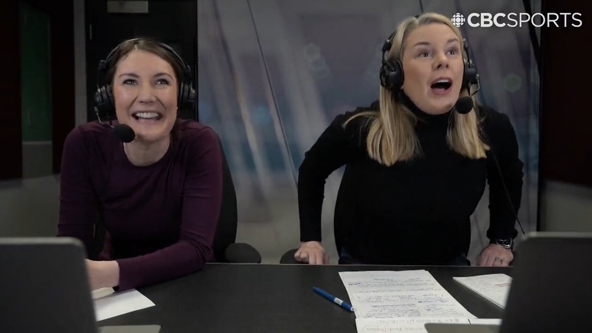 If you're not as hyped as Anastasia Bucsis and Signa Butler watching speed skating, you're doing it wrong 😂👏 They're on the call again tomorrow for the world championships 🎙 Stream it live on CBC Sports at 12pm ET right here: