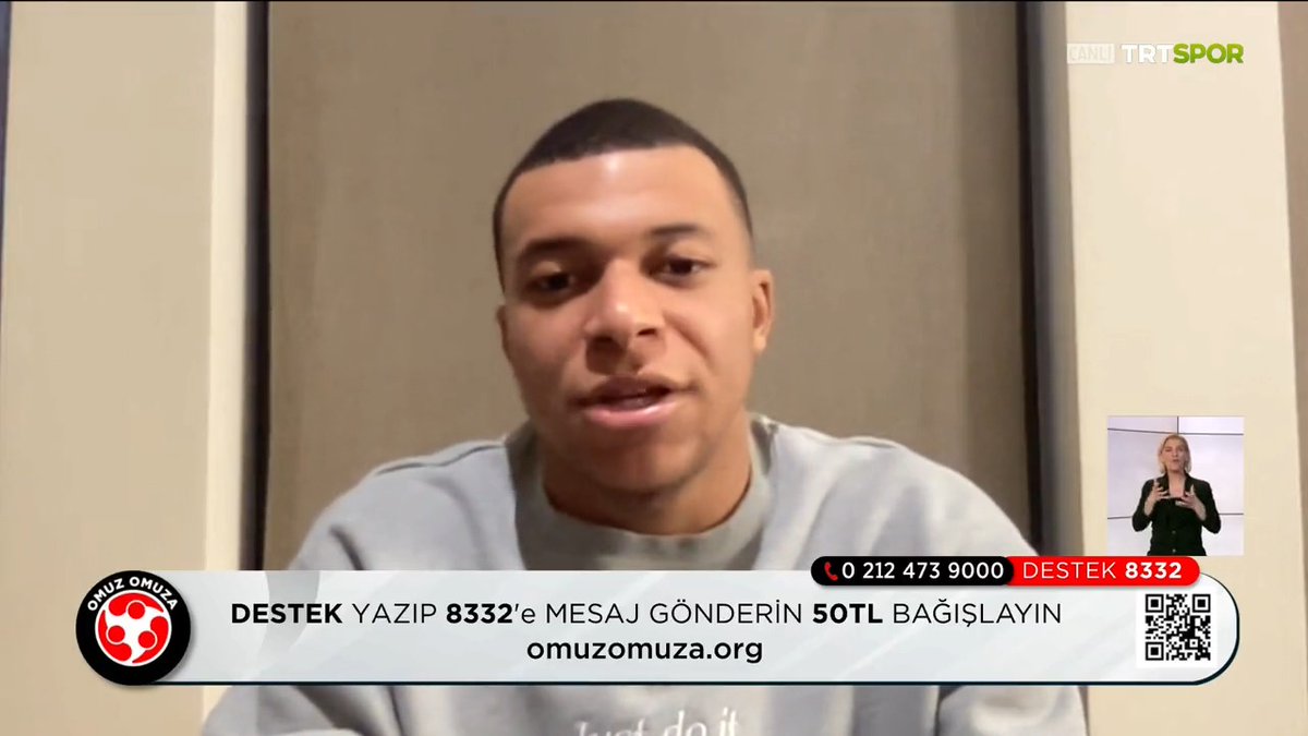 Kylian Mbappé Mbappe: C'est vraiment une tragédie. C'était probablement trop grand pour notre imagination. Je ne peux pas deviner ce que traverse la Turquie. Cette aide est très importante pour moi. Une mission insolite. Je suis fier de faire partie de ce projet.