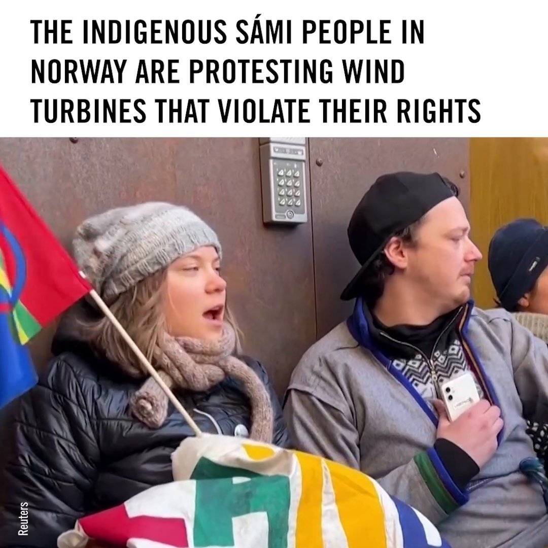 Activists (including Greta Thunberg) are in Oslo demanding indigenous peoples' rights are protected.
