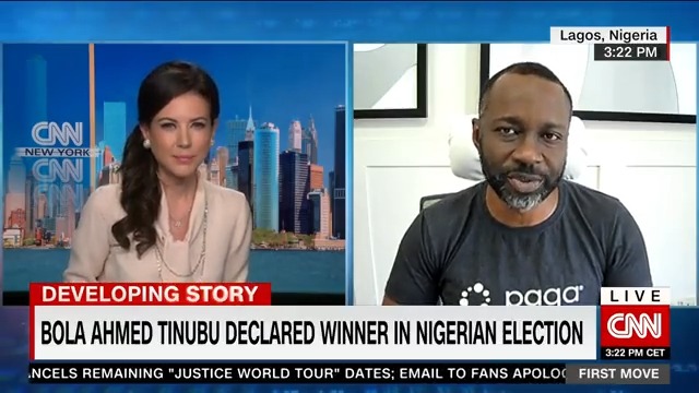"I definitely trust the result and I hope most people do." Fintech Paga Group Ltd CEO Tayo Tayo Oviosu 🗽 discusses #Nigeria's historic presidential election and what biz &amp; workers want to see.