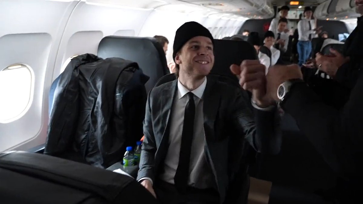 Watch as Cam Talbot got to announce to the team before takeoff today that Mads Sogaard has been named the NHL Rookie of the Month for February! #GoSensGo