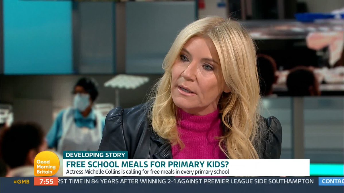 Following Sadiq Khan’s announcement to give all primary schools in London free school meals, former Eastenders star Michelle Collins is calling on the government to introduce free meals in every primary school in England.