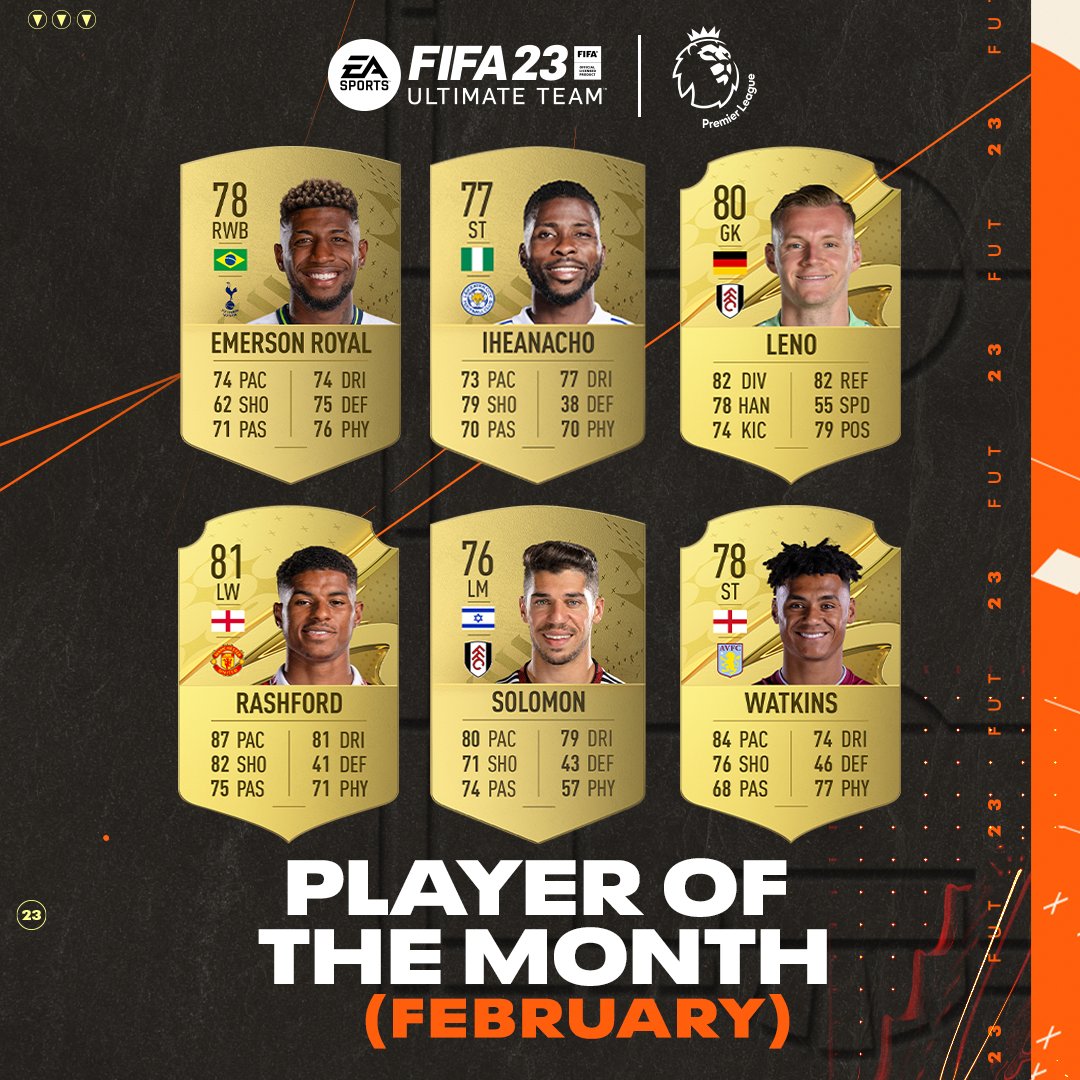 The 6️⃣ nominees for February's Premier League #POTM are here 💪 Have your say, vote now ➡ #FIFA23 #FUT