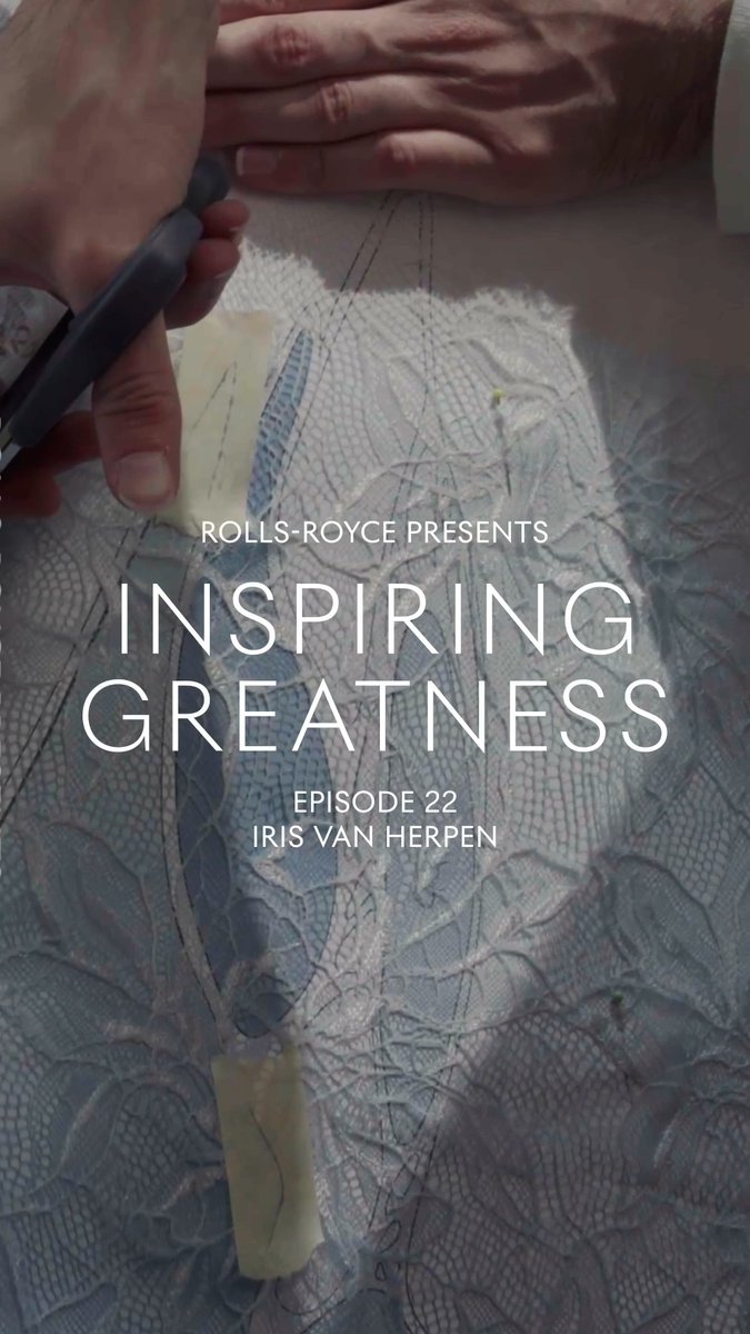 In the new episode of #InspiringGreatness, renowned fashion designer Iris van Herpen approaches haute couture artistry with a forward-thinking perspective. Watch the full episode on YouTube: #BespokeIsRollsRoyce #RollsRoycePhantom