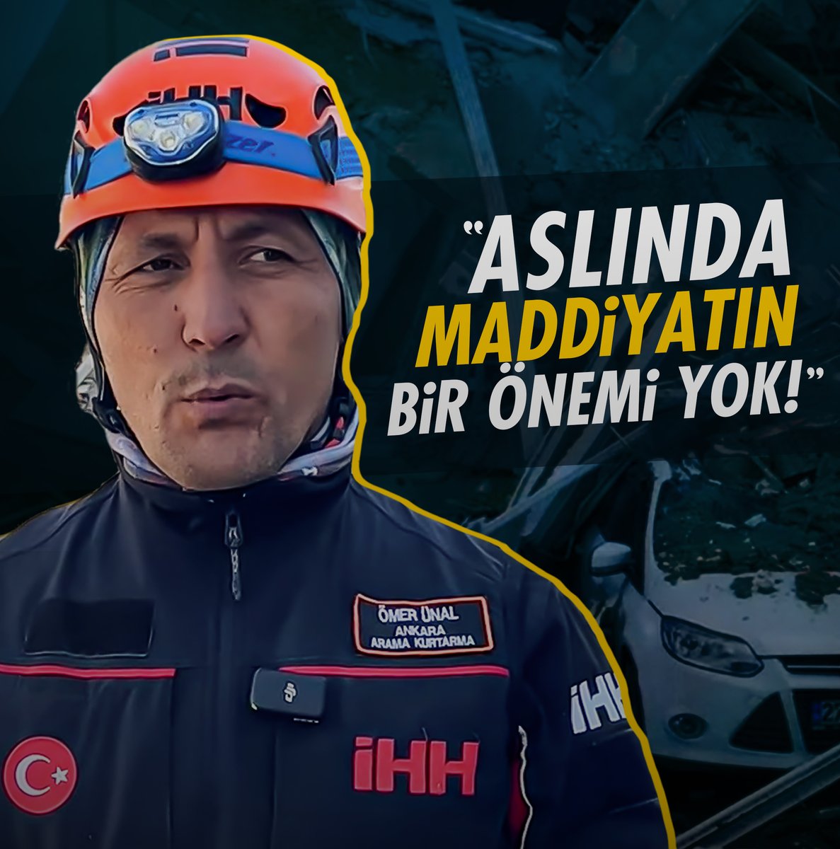 🗣️"Normal zamanda çocuğu televizyonu azıcık çizdiği zaman kıyameti koparan bir aile; enkaz çalışmalarında önünden LCD'yi, değerli eşyalarını, albümlerini atıyorsun tepki vermiyor. Aslında maddiyatı çok fazla önemsememek gerekiyor." 🎬Depremin öteki yüzü: