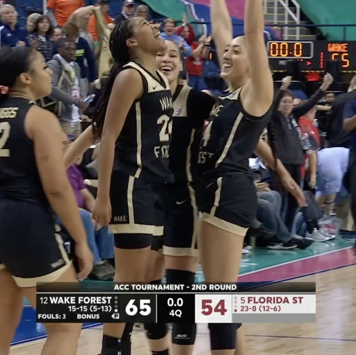 20-point second half rally 🤯 Wake Forest upset FSU in a comeback for the ages in the ACC tourney!
