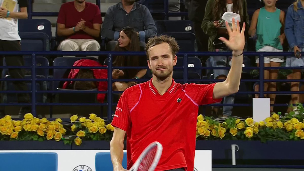 UNSTOPPABLE 💪 Daniil Medvedev comes from a break down in the second set to win 21 points in a row and defeat Coric 6-3 6-2! #DDFTennis