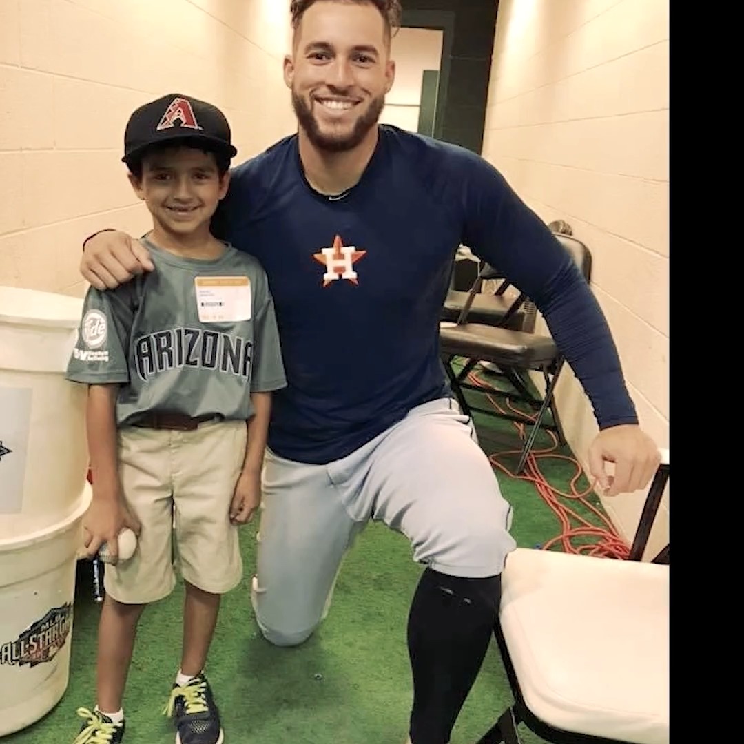 "He saw my son the way I see him." The story of the bond between George Springer and Jesse Sanchez's son, Mateo, is incredible. #BiggerThanBaseball