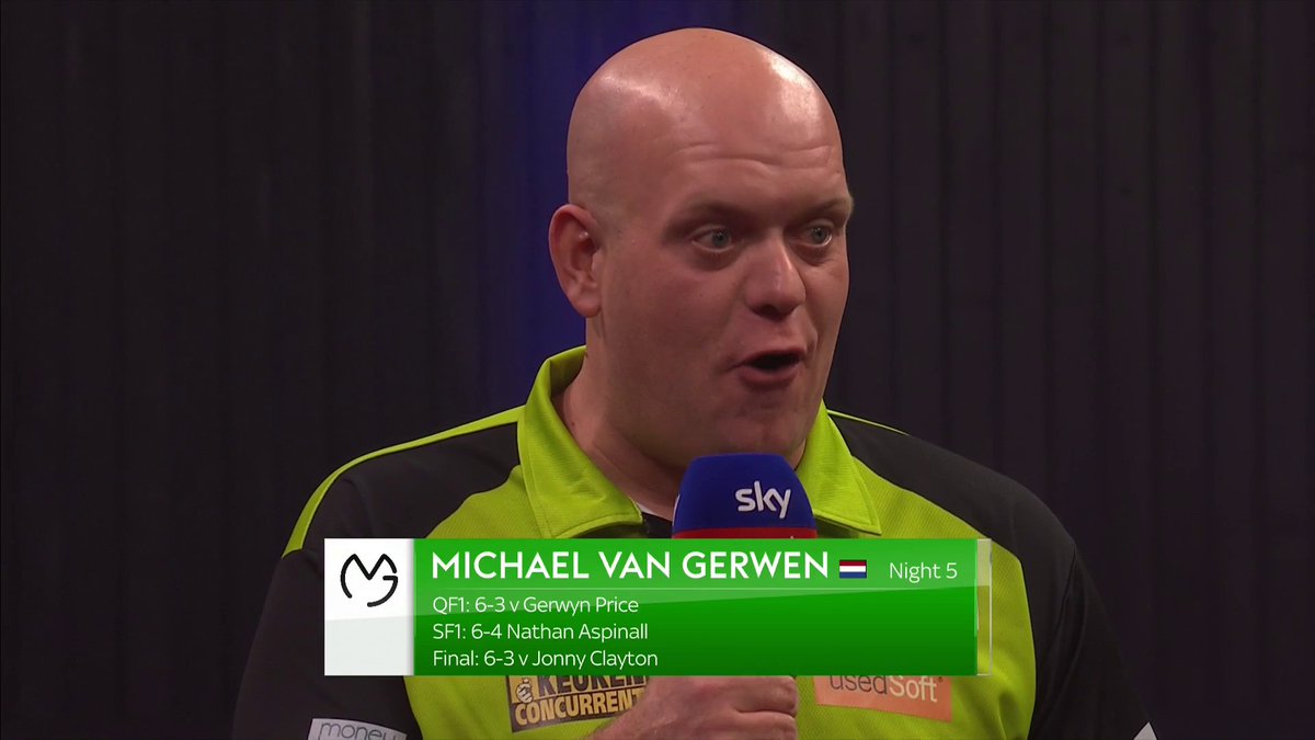 ๐ฃ๏ธ "6 points clear? I LOVE it!" ๐ Michael van Gerwen is delighted after his victory in Exeter tonight ๐คฃ