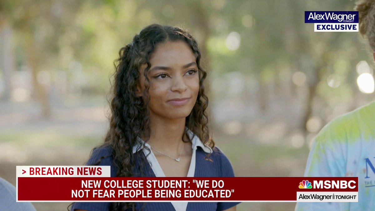 "Woke? You mean practicing basic empathy? Valuing people who are part of your community?" - Kayla Kisseadoo was among the bright, motivated New College students Alex Wagner was able to speak with in Florida recently.
