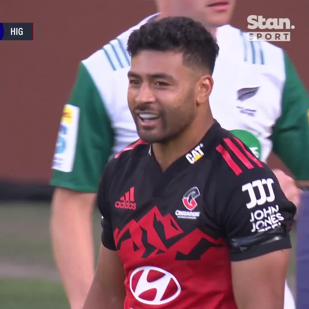 These kicks need to become more of a thing. So smart from the Crusaders. Usually only ever the fullback in the backfield here, chasing to the corner flag, it just makes sense. #CRUvHIG