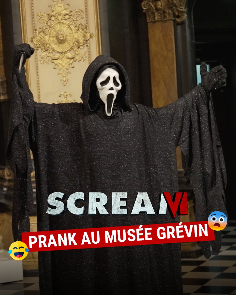 Au musée, personne ne vous entend crier ! 😱 #Ghostface a pranké les visiteurs du Musée Grévin et c'est à mourir de rire 🩸 Plus de frayeurs le 8 mars au cinéma ! #ScreamVI