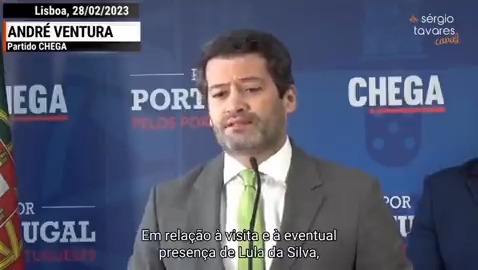 ”Lula da Silva não terá vida facilitada na visita a Portugal. Vamos organizar a maior manifestação de sempre contra um chefe de Estado a visitar o país”. Parabéns ao deputado português André Ventura pela coragem e por não aceitar que bandido seja tratado como herói em seu país.
