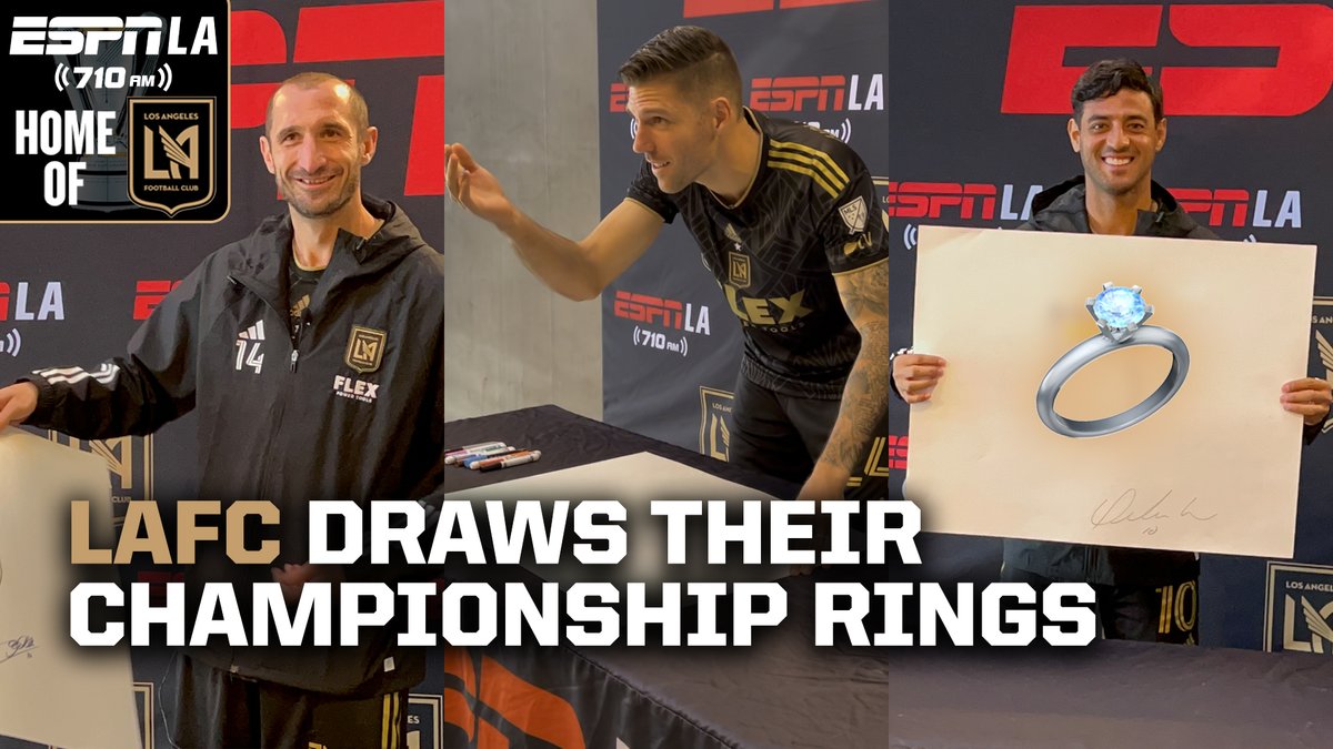 .LAFC is getting their Major League Soccer Cup championship rings Saturday on the ESPN LA app! We asked the champs to draw how they think their new bling will look 💍✍️