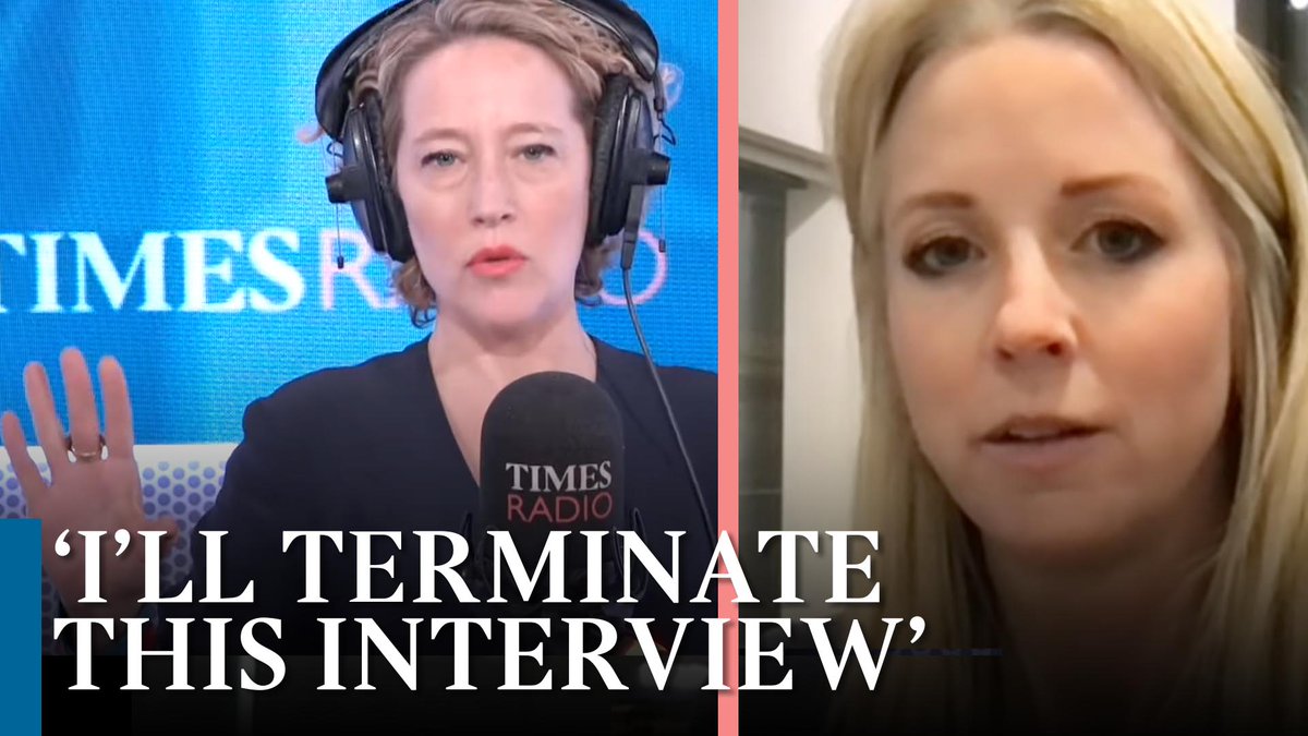 "I'm going to terminate the interview, this is my last warning ... I've not come on here to justify where the story was placed or how I chose to go about that." Isabel Oakeshott hangs up during her interview with Cathy Newman on #TimesRadio