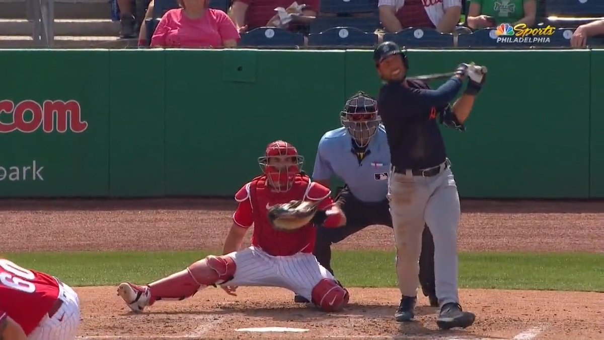 CAUTION: Matt Vierling's bat is hot. 🔥