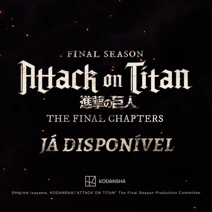 🚨 ATENÇÃO: O rugido da terra... começou. Attack on Titan Final Season THE FINAL CHAPTERS Special 1 ESTÁ DISPONÍVEL na Crunchyroll! ⚔️ SAIBA MAIS: