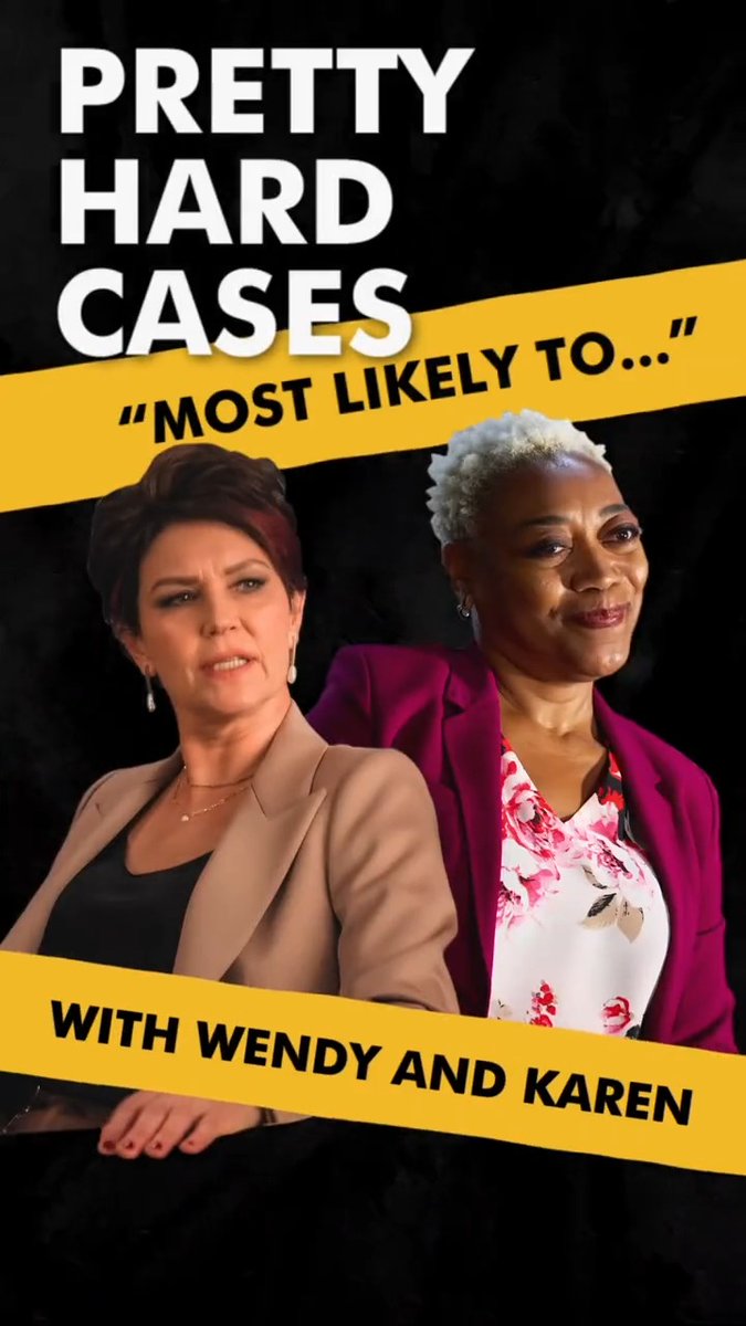 We sat down with @karenrobinson01 and Wendy Crewson to play a game of #MostLikely on the set of #PrettyHardCases! Don't miss the series finale of #PrettyHardCases on CBC and CBC Gem this Wednesday at 9pm (9:30pm NT)!