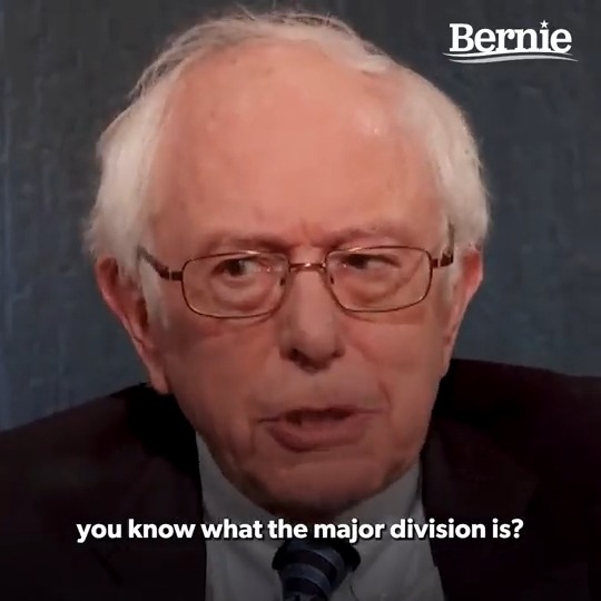 When we talk about divisions in this country, we're not talking about Republicans versus Democrats. It is the billionaire class versus everybody else.