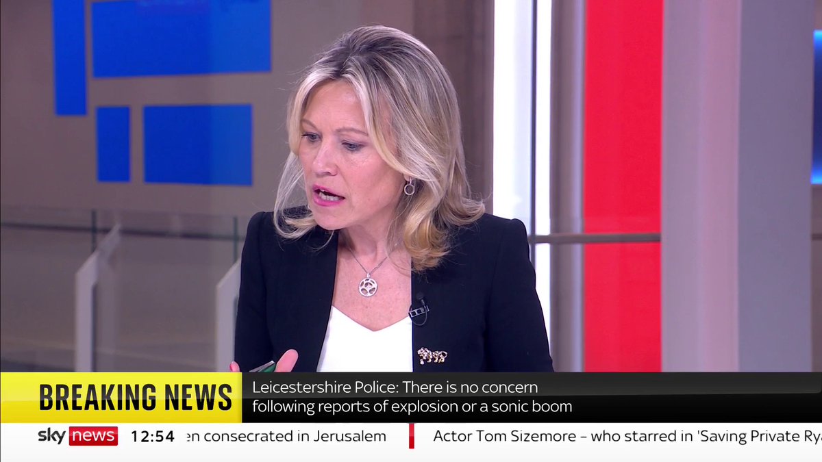 BREAKING: Dozens of people in and around Leicester have reported hearing an explosion or a sonic boom overhead. Leicestershire Police have released a statement saying there is "no concern" over the sound. 📺 Sky 501, Virgin 602, Freeview 233 and YouTube