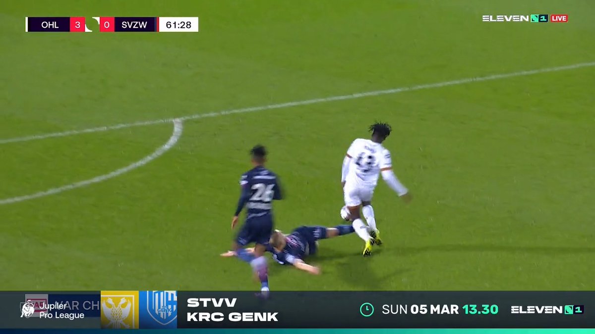 ⚠️ | Timothy Derijck komt weg zonder kaart na deze tackle. 📺👀 #OHLZWA