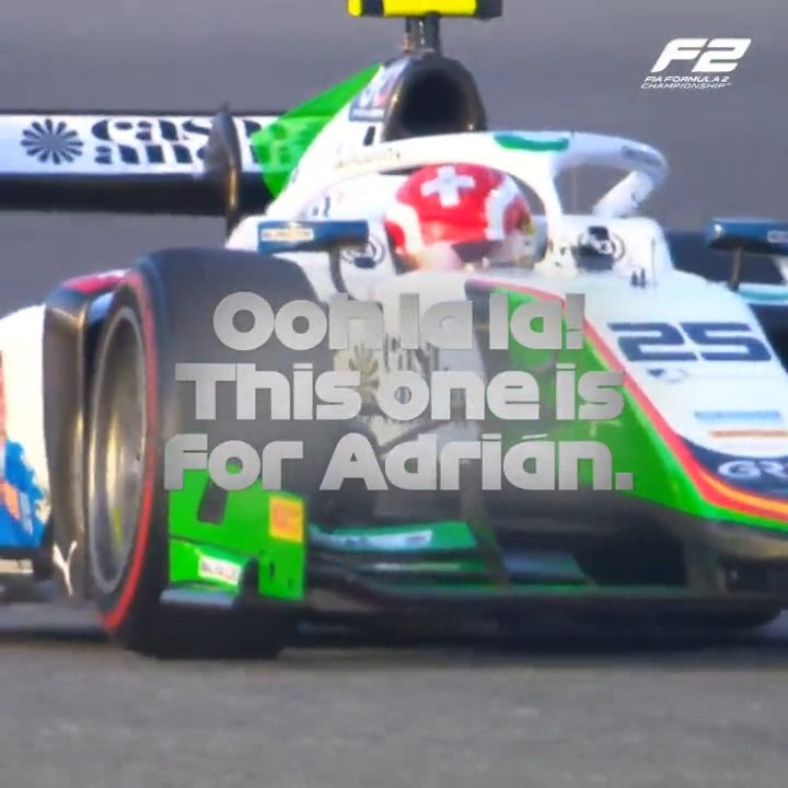 "This one is for Adrian" 🤍 Ralph Boschung pays tribute to Campos Racing's late, great, founder after his first F2 win #BahrainGP #F2
